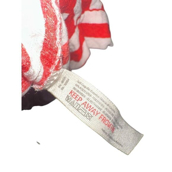 Good Condition Free People button up stripped red and white cropped top blouse s - Picture 5 of 9